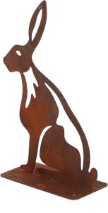 DECORATION HARE RUST 19.3X10X27CM 2