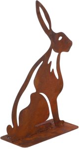 DECORATION HARE RUST 19.3X10X27CM 3