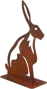 DECORATION HARE RUST 19.3X10X27CM 5