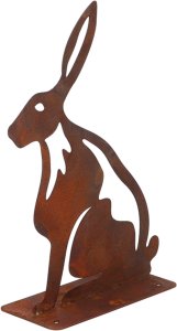 DECORATION HARE RUST 19.3X10X27CM 7