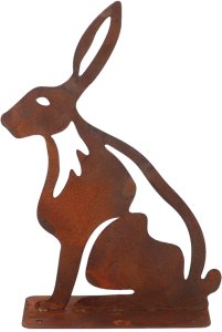 DECORATION HARE RUST 19.3X10X27CM 8