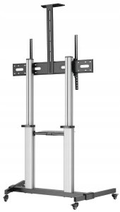 MOBILNY STOJAK+UCHWYT DO TV 60-100" 100KG S-15-AL ART Vesa max 1000x600 HEAVY DUTY 3