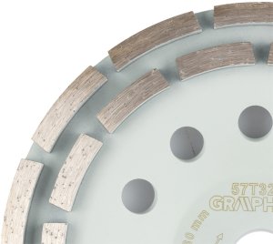 Graphite Tarcza diamentowa szlifierska, 2 segmenty, 180 x 22.2 mm, na sucho 3