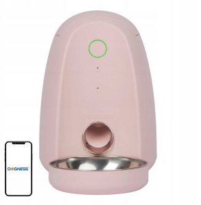 Inteligentny dozownik karmy z plastikową miską WIFI mini Dogness (różowy)) 1