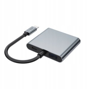 Adapter Tech-Protect HB08 HUB 4in1 USB-C, USB-A 2.0, 2xHDMI 4K 60Hz Space Grey 3