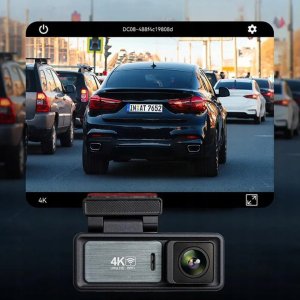 Kamera Samochodowa 4K WiFi GPS + Tylna Kamera G-sensor Full Zestaw do Auta 2