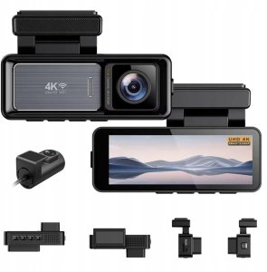 Kamera Samochodowa 4K WiFi GPS + Tylna Kamera G-sensor Full Zestaw do Auta 4