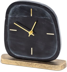 Zegar stołowy 24cm czarny metalowy  elegancki i kompaktowy 1