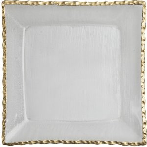 Patera szklana 21x21 cm złota AP144345 3