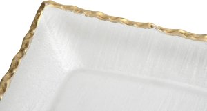 Patera szklana 21x21 cm złota AP144345 6