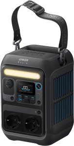 Anker SOLIX C300X - Tragbares kraftwerk - Wechselstrom 220-240 V - 300 Watt - Lithiumeisenphosphat - 288 Wh - Wi-Fi, Bluetooth - Ausgangsanschlusse: 7 - mit PS60 portable solar panel 1