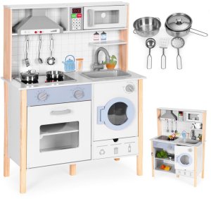 Kuchnia dla dzieci dźwięki LED piekarnik pralka akcesoria kuchenne ECOTOYS 1