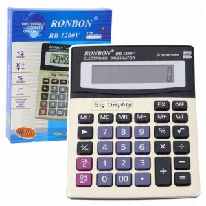 Kalkulator Biurowy Ronbon RB-1200V Duży Wyświetlacz 12-Cyfrowy 1