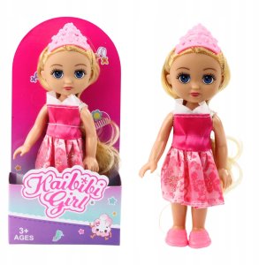 Mini Laleczka Księżniczka Korona Zdobiona Sukienka 17cm Mix 2