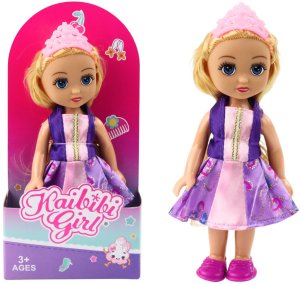 Mini Laleczka Księżniczka Korona Zdobiona Sukienka 17cm Mix 4