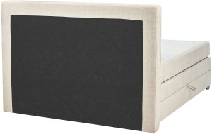 Łóżko kontynentalne z pojemnikami 160 x 200 cm beżowe MINISTER 6