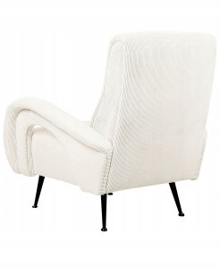 Fotel sztruksowy kremowy SVALOV 5