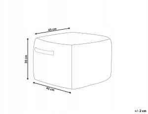 Beliani Puf z juty 45 x 45 x 30 cm DHADAR 3