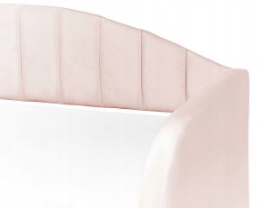 Łóżko wysuwane Welur EYBURIE 90 x 200 cm Pastelowy róż 12
