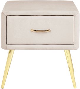 Szafka nocna FLAYAT Welur Jasnobeżowy 4