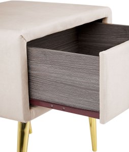 Szafka nocna FLAYAT Welur Jasnobeżowy 7