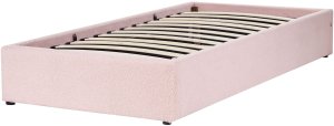 Łóżko z pojemnikiem Boucle DINAN 90 x 200 cm Pastelowy róż 5