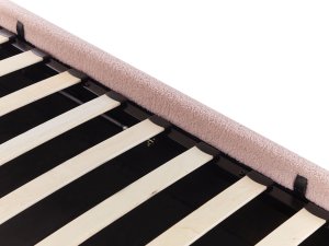 Łóżko z pojemnikiem Boucle DINAN 90 x 200 cm Pastelowy róż 8