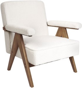 Fotel EVJE Boucle Złamana biel 4