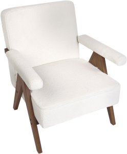 Fotel EVJE Boucle Złamana biel 7