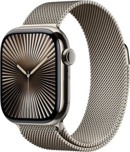 Smartwatch Apple Watch 10 GPS + Cellular 42mm Natural Titanium Milanese Loop Szary  (MWXF3ET/A) 1