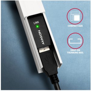 axagon ADR-207 USB 2.0 A-M -> A-F aktywny kabel przedłużacz/wzmacniacz 7.5m 1