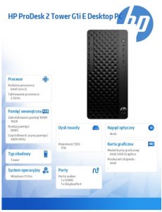 hp inc. Komputer ProDesk 2 Tower G1i E i5-14400 1TB/16GBW11P B6ZD2ET 1