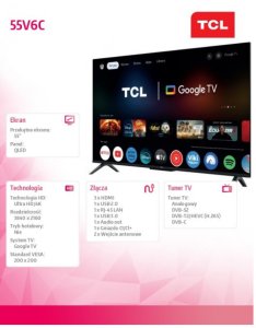 tcl Telewizor LED 55 '' 55V6C 1