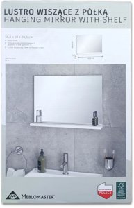 Lustro łązienkowe z półką - MebloMaser 10x38x55cm 1
