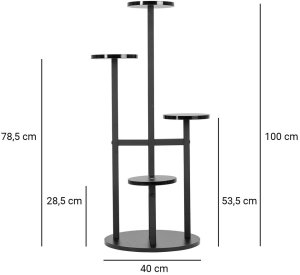 Strado Stojak na kwiaty FINO czarny 3