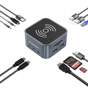 HUB USB Wozinsky Hub USB-C 12 w 1 Wozinsky WHBC09Y8S wielofunkcyjny,z funkcją ładowania bezprzewodowego, aluminiowy, z kablem 15 cm - szary 14