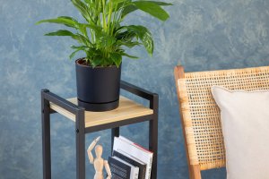 Kwietnik stojący metalowy Vertico 65 cm - czarny stojak na kwiaty 4