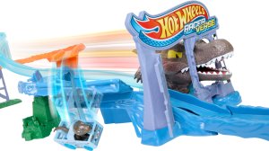 Hot Wheels RacerVerse Jurassic World Morski dinopościg Tor wyścigowy JFP32 2