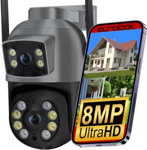 KAMERA OBROTOWA ZEWNĘTRZNA WIFI PODWÓJNA IP 8MPX UHD APLIKACJA 4K ULTRA HD 5