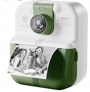 Aparat Natychmiastowy Dla Dzieci Cyfrowy Mp3 Gry Druk Telefon Obiektyw 180s / P02 Zielony 8