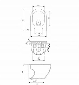 Miska WC Cersanit DESSE Vortex, deska duroplastowa wolnoopadająca, łatwe wypinanie 3