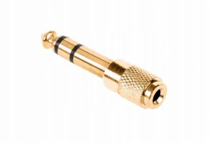Złącze Jack 6.3/3.5 złoty-metal 1