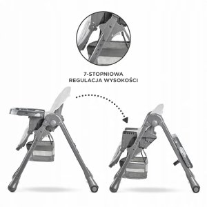 KINDERKRAFT KRZESEŁKO DO KARMIENIA TASTEE GREY 6