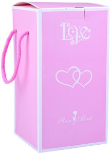 WIECZNA RÓŻA W SZKLE ŚWIATEŁKA LED flower box rose 3