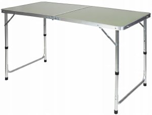 STOLIK TURYSTYCZNY SKŁADANY KEMPINGOWY 120X60X70/62/55CM + 4 KRZESŁA ZIELONY 8