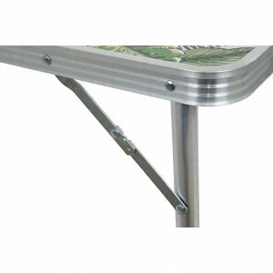 STOLIK TURYSTYCZNY SKŁADANY KEMPINGOWY 120X60X70/62/55CM + 4 KRZESŁA ZIELONY 10
