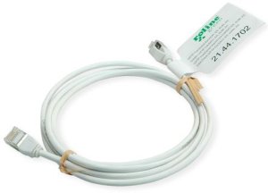 ROLINE GREEN F/UTP Patchkabel Cat.6A (Class EA), LSOH, extra dun, wit, 1 m 3