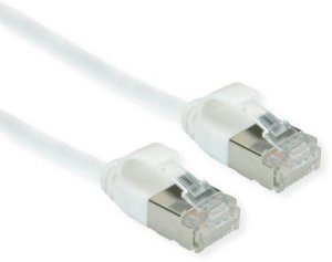 ROLINE GREEN F/UTP Patchkabel Cat.6A (Class EA), LSOH, extra dun, wit, 1 m 4