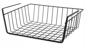 Metalowy podwieszany koszyk Czarny Organizer 1
