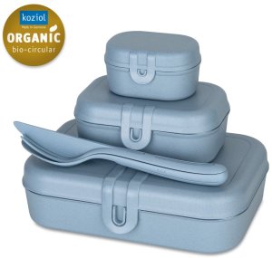 Lunchbox PASCAL READY, zestaw 3 pojemników i sztućce, KOZIOL 1